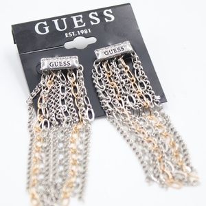 Guess Women's Earrings Silver & Gold Tone New With Tags